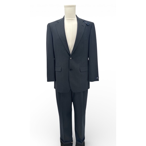Brooks Brothers 346 Mens 38R Suit NEW Wool Stretch 2 Piece Dark Gray 33x31
